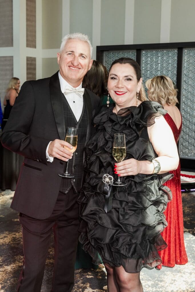Michael Gazal and Rose Febo at Karryon Glam Club at the 2023 NTIA Awards in Melbourne.