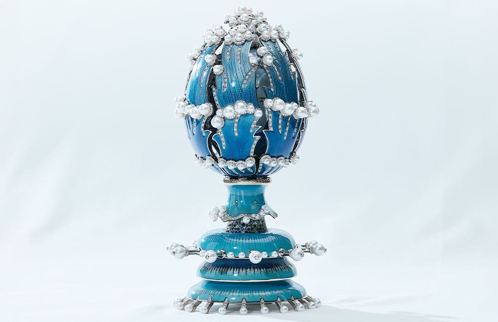 Floating galleries: the impressive art collections on luxury cruise ships 2 Fabergé Egg 'Journey in Jewels' on board Seven Seas Grandeur.