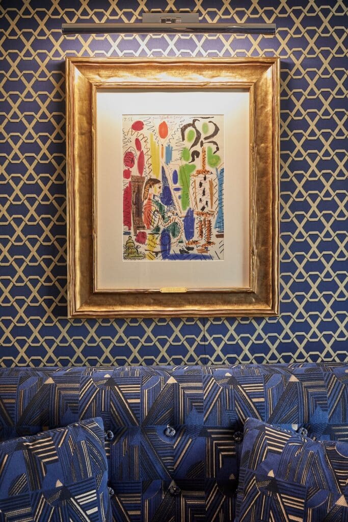 Floating galleries: the impressive art collections on luxury cruise ships 6 Picasso painting in a Royal Suite on S.S. Beatrice.