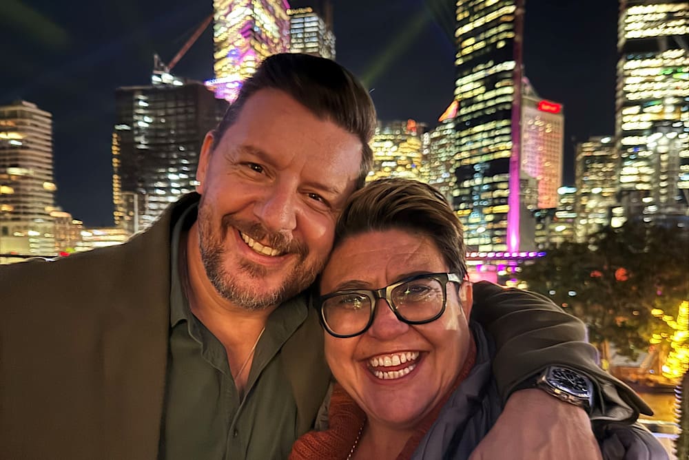 Kylee with celebrity chef Manu Feildel.