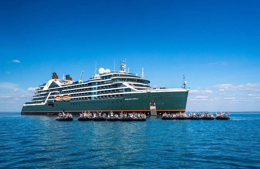 Seabourn Pursuit in the Kimberley, a Carnival-owned cruise line