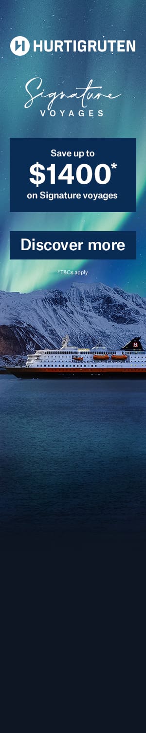 Hurtigruten takeover side banner left