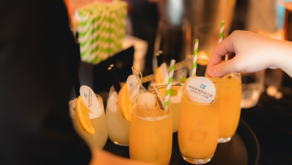 Close-up of drinks at event