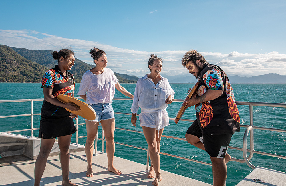 Cultural tourism comeback: TNQ First Nations operators see international visitor surge 3 Indigenous experiences on the Great Barrier Reef. Image: TTNQ