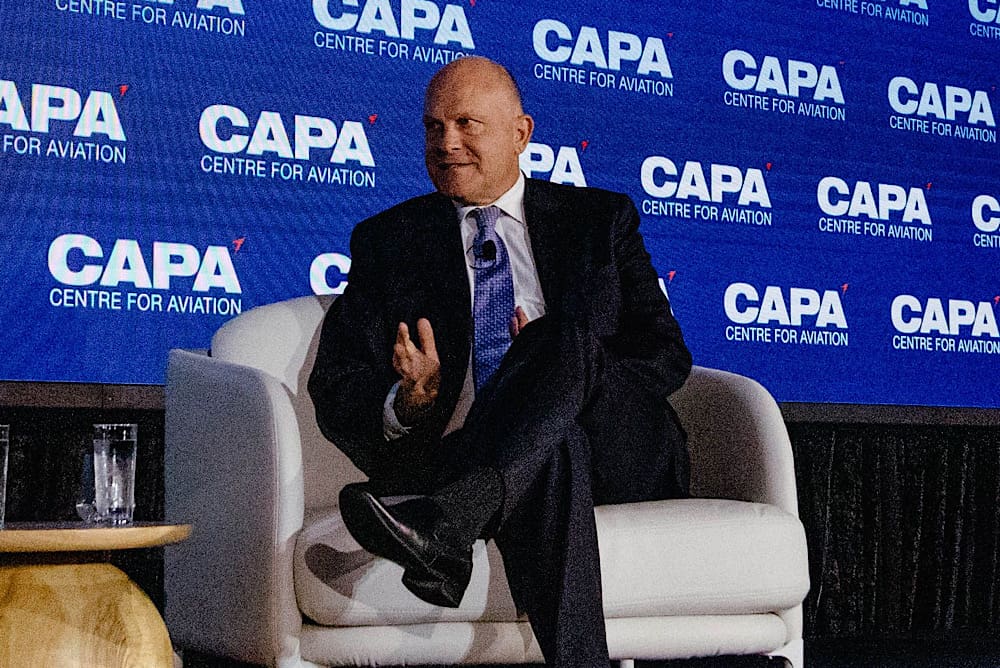 Campbell Wilson, CEO and Managing Director of Air India speaking at CAPA Airline Leader Summit Australia Pacific 2024 in Brisbane