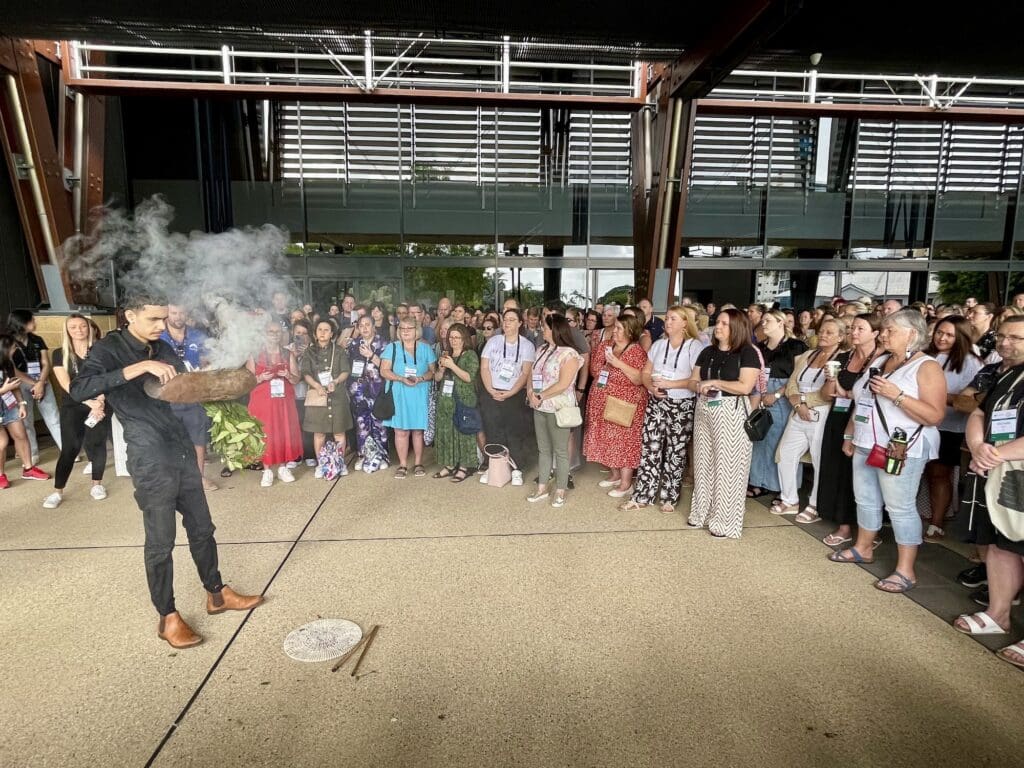 The smoking ceremony.