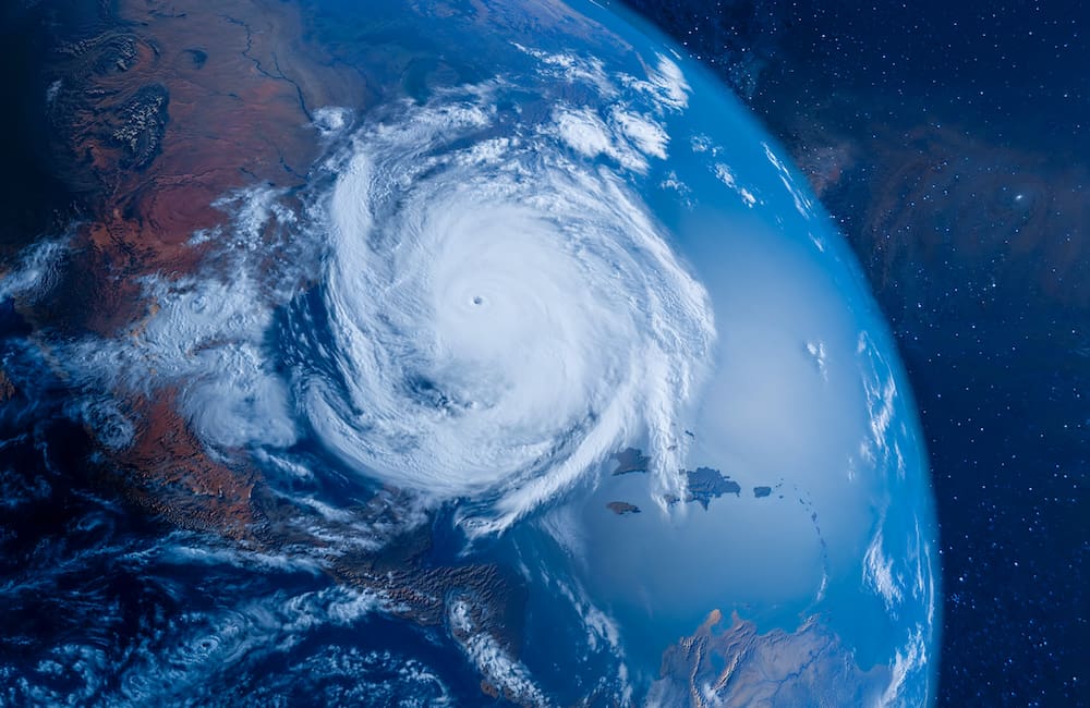 Satellite image of Hurricane Helene.