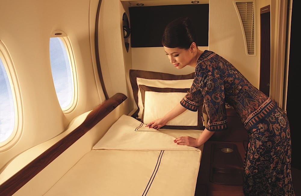 How will First Class differ on Singapore Airlines' A350s from its A380s (pictured)? Image: SIA