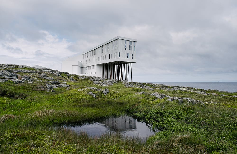 Fogo Island Inn exterior, Newfoundland – regenerative tourism in Canada. Image: Megan McLellan