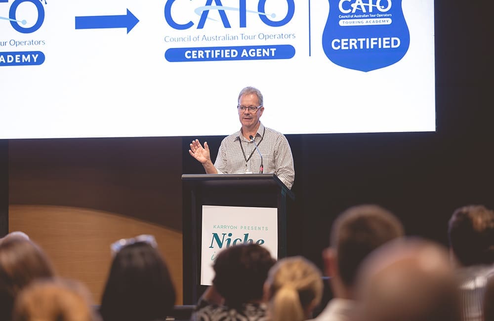 CATO Managing Director Brett Jardine presenting at last year's Niche is Nice events.
