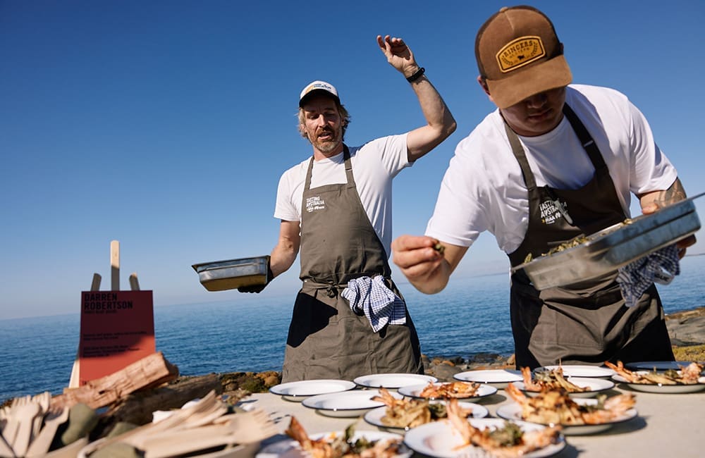 Tasting Australia Airlines with chef Darren Robertson.