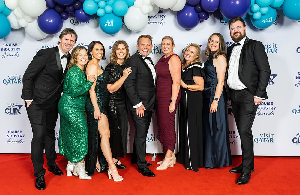 Group of people in evening attire at 2025 CLIA Awards.