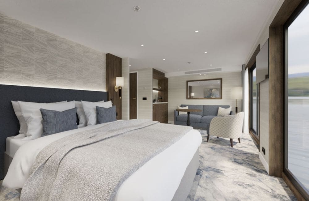 Category five suites will have a seating area and two French balconies