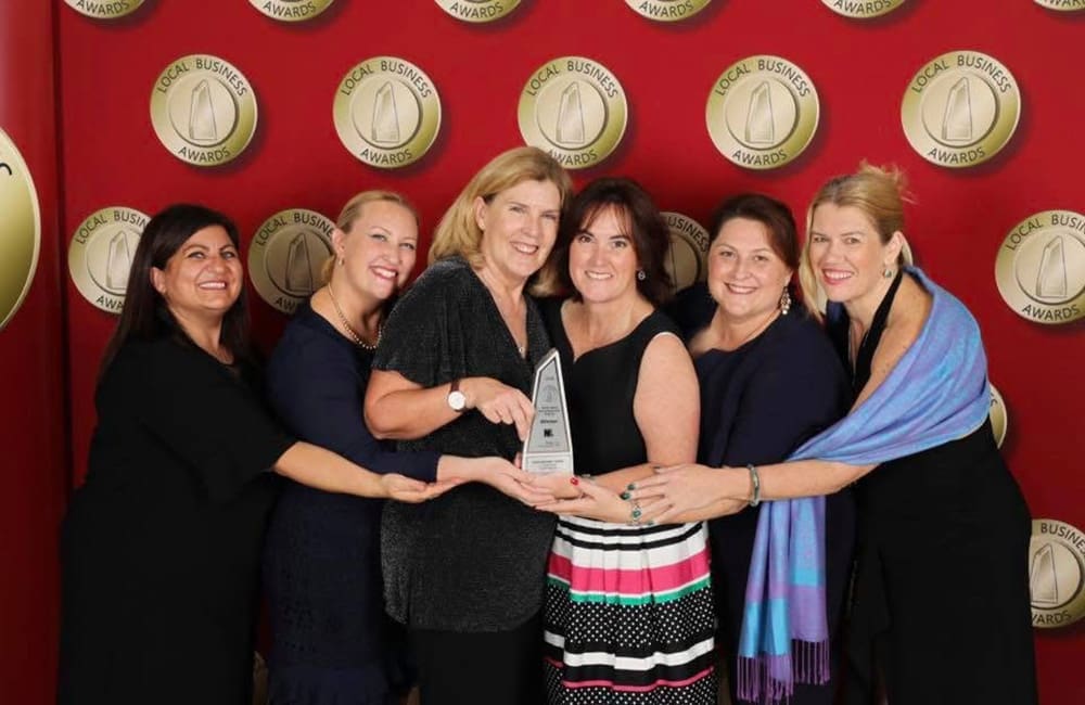 The Northshore Travel team with the agency's Specialised Retail Business 2018 North Shore Local Business Award.