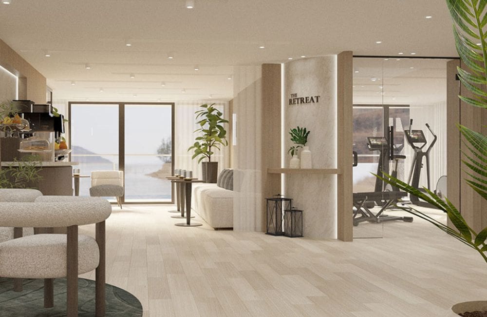 The wellness area dubbed The Retreat