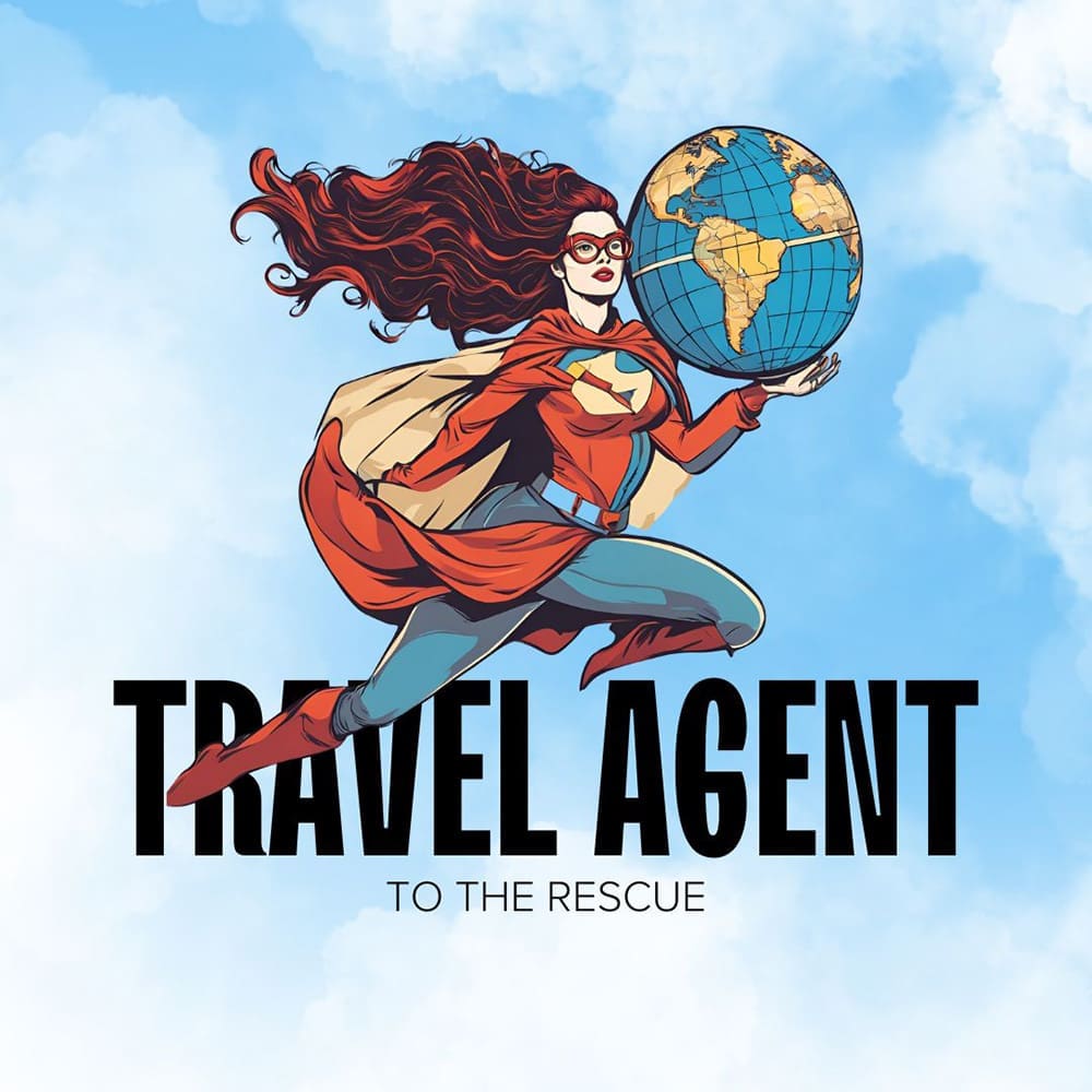 The Social Spider 'Travel agent to the rescue' social media tile.