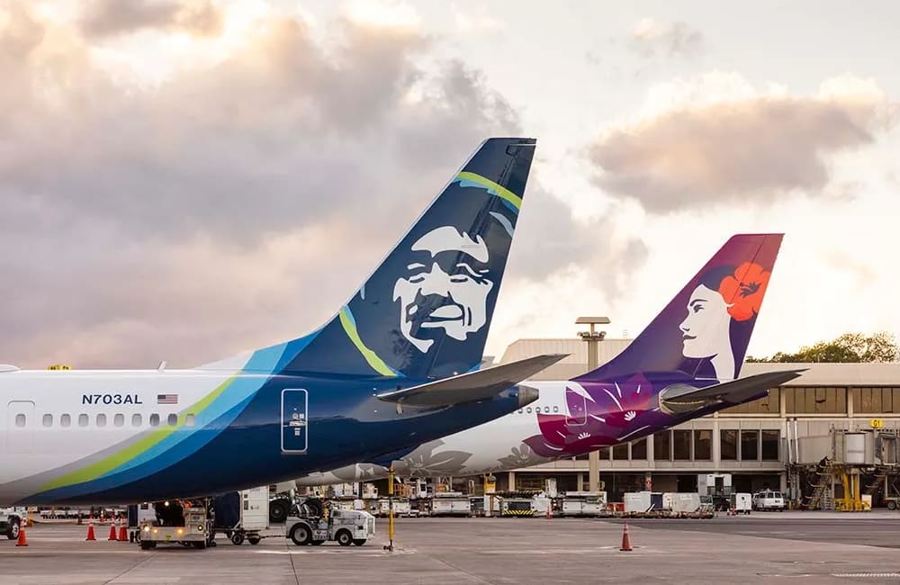 Alaska Airlines and Hawaiian Airlines.