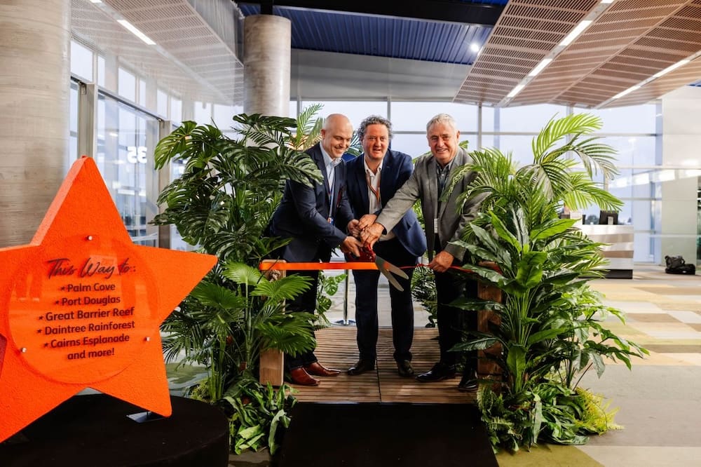 Celebrating the new Jetstar route in CHC.