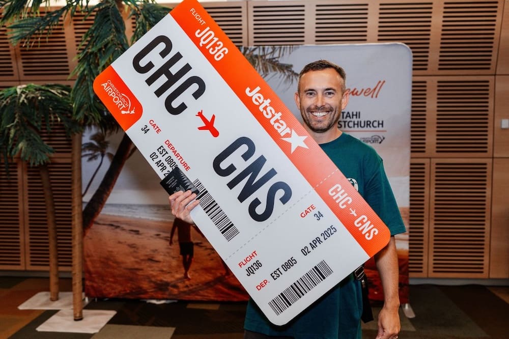 Celebrating the new Jetstar route in CHC.