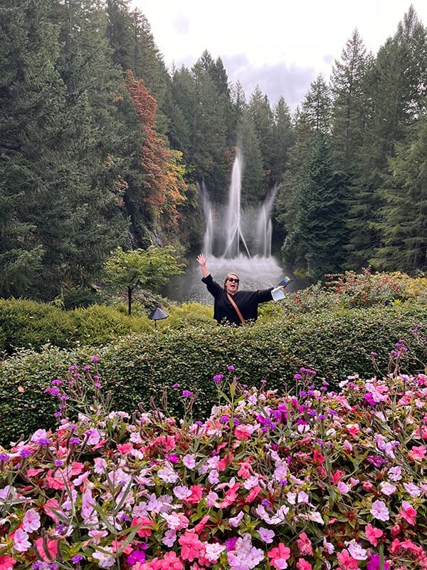 MTA – Mobile Travel Agents’ Justine Frost at Butchart Gardens on Vancouver Island.