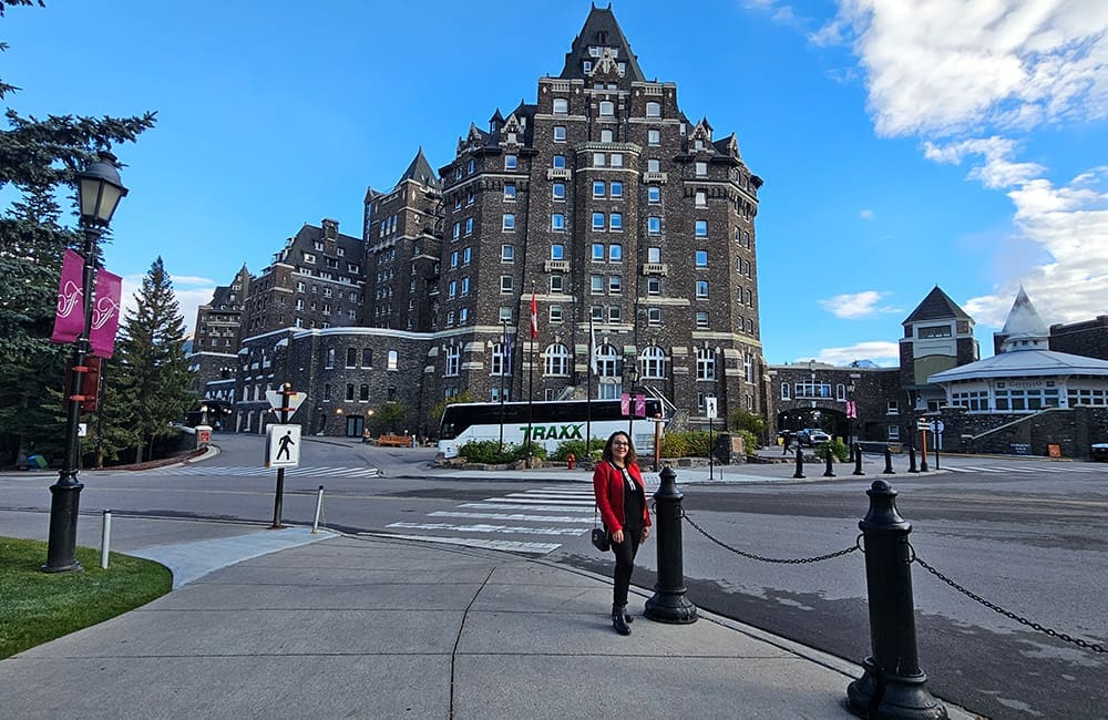 TravelManagers’ Rose Febo at Fairmont Banff Springs.