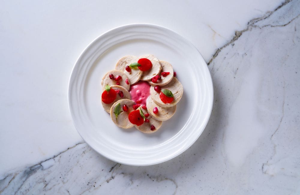 Emirates Roasted Chicken Ballotine with Moët & Chandon Rosé Impérial