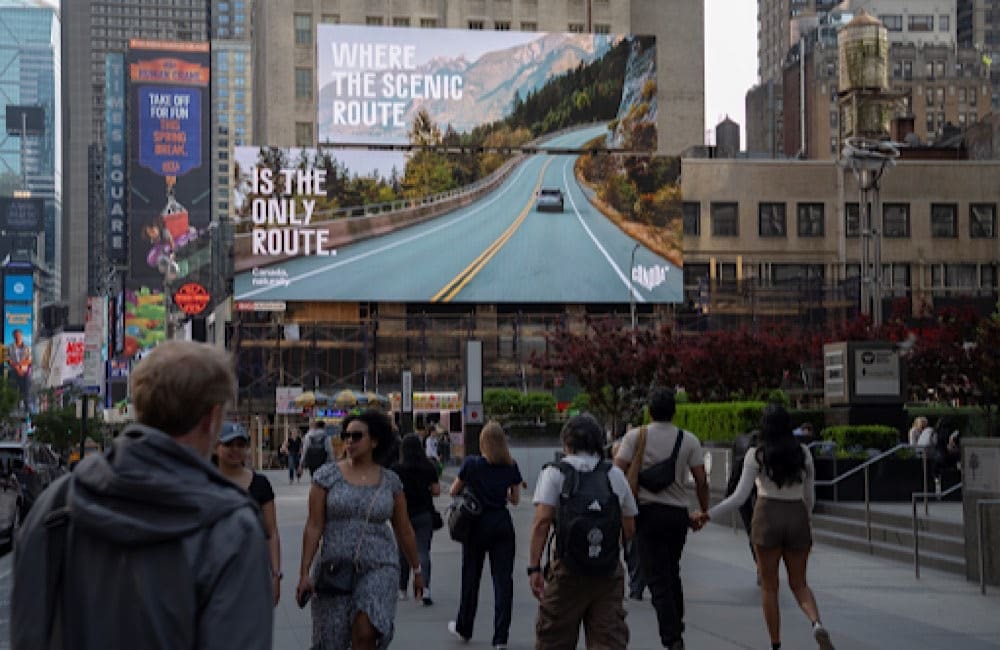 In the middle of Manhattan, a reminder: in Canada, the scenic route isn’t a detour, it's the norm.