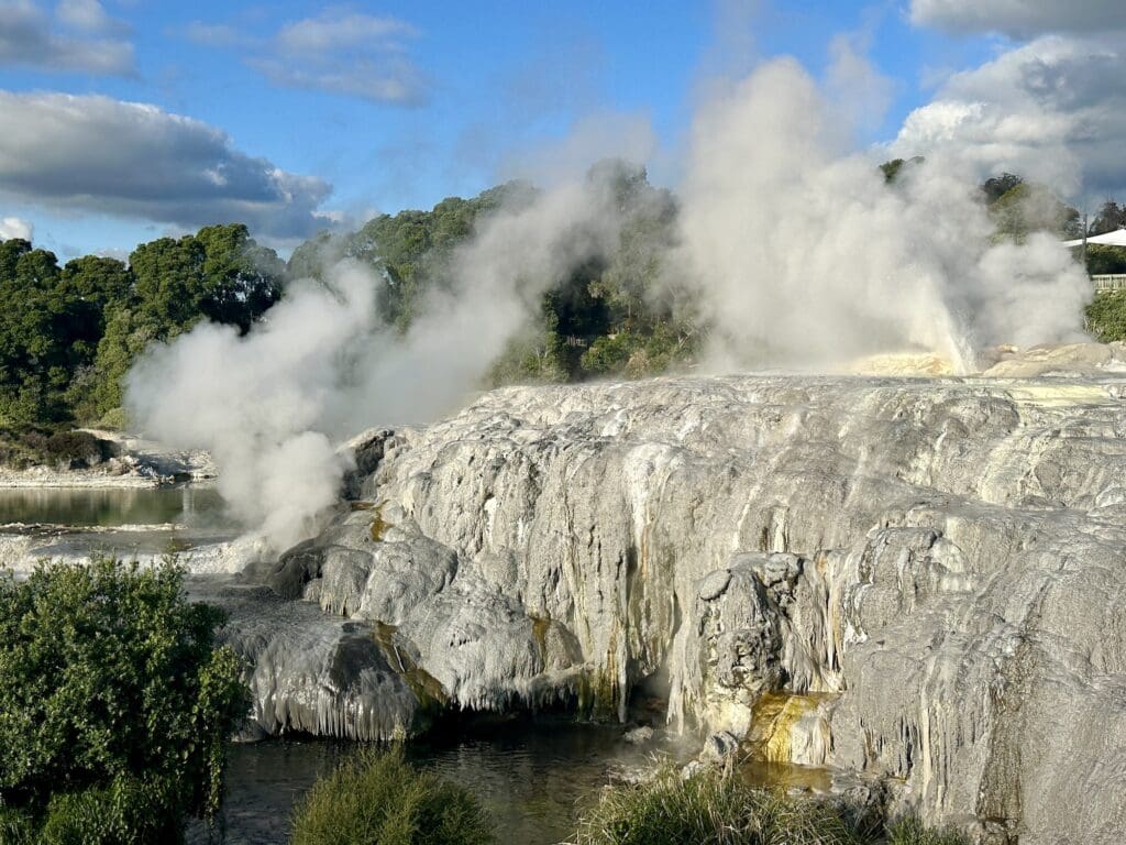 A Te Puia geyser.