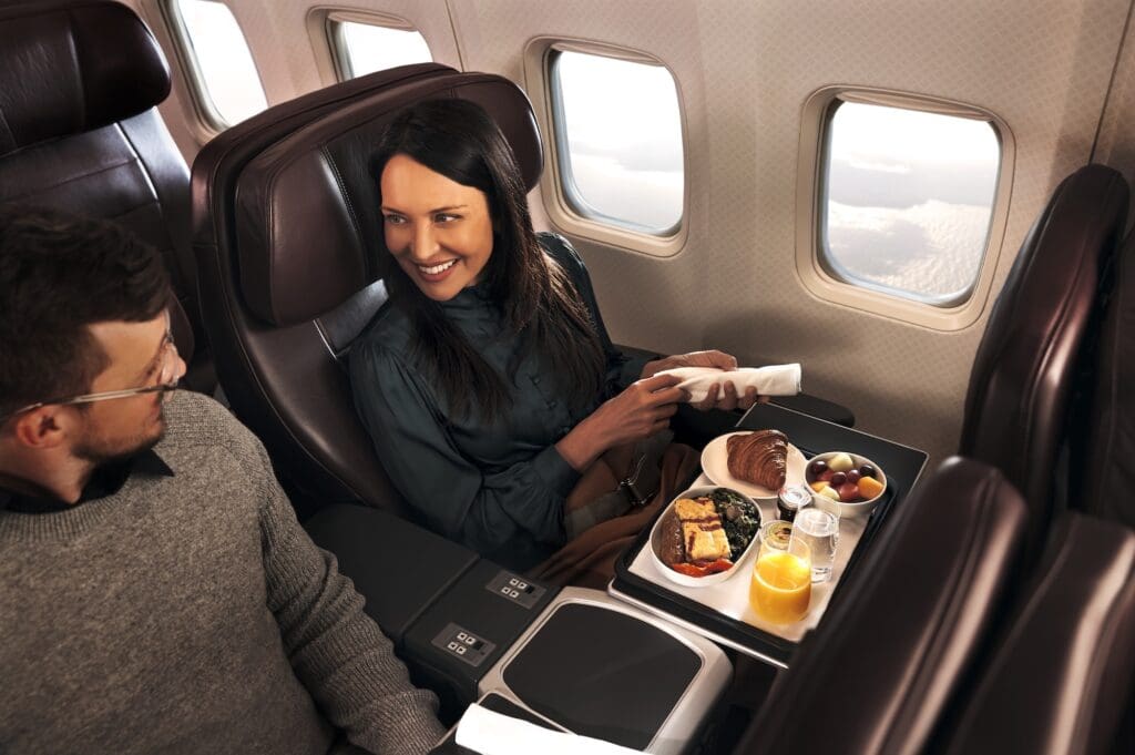 Qantas B737 business class.
