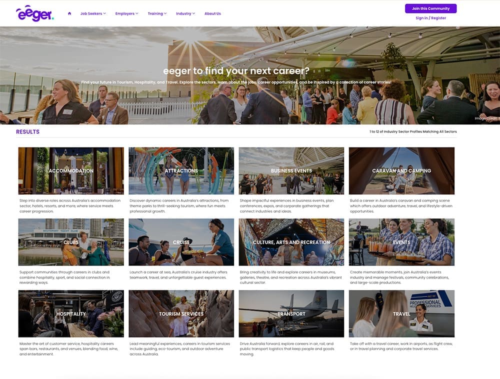 Website page for eeger.
