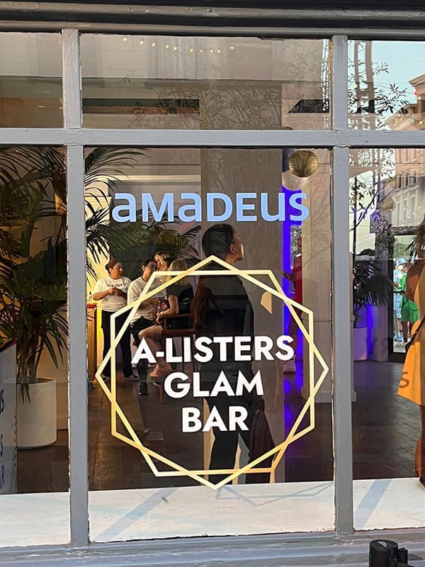 The Amadeus A-Listers Glam Bar at Flight Fest at Global Gathering 2025.