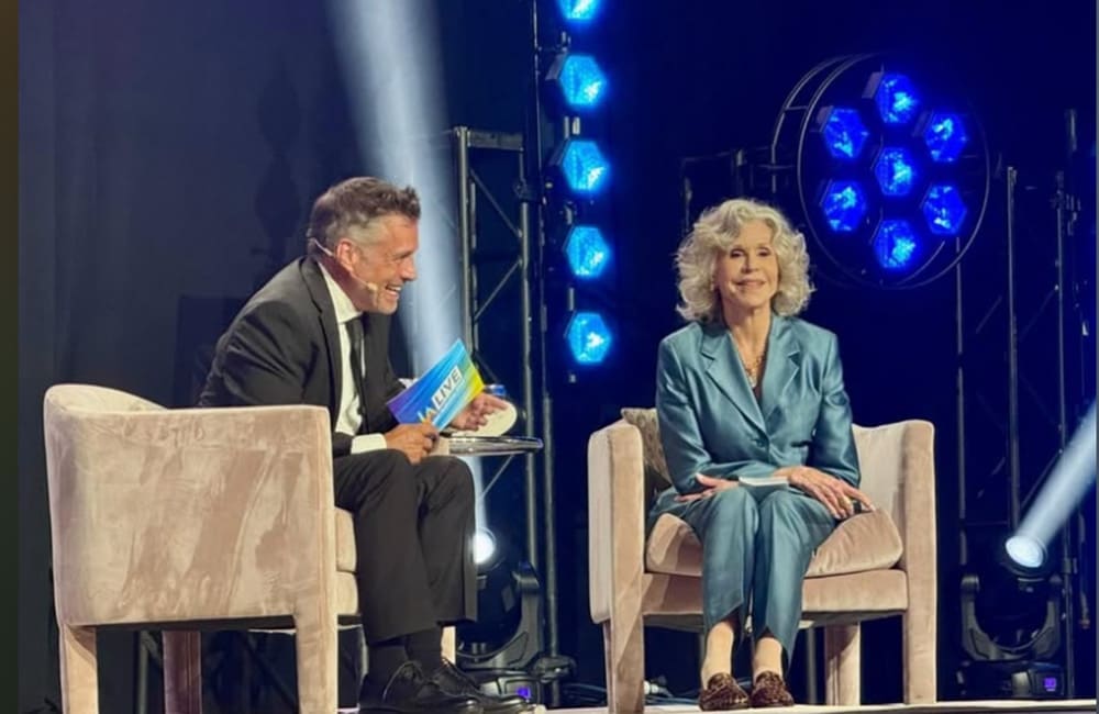 Actress and activist Jane Fonda shares her wisdom as the headline speaker at the Global Gathering 2025 conference. 