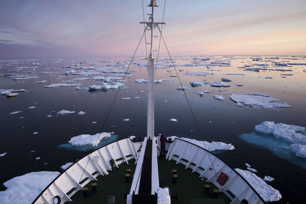 Greenland Sea, sunset at midnight ©Chris Van Hove, Courtesy Aurora Expeditions