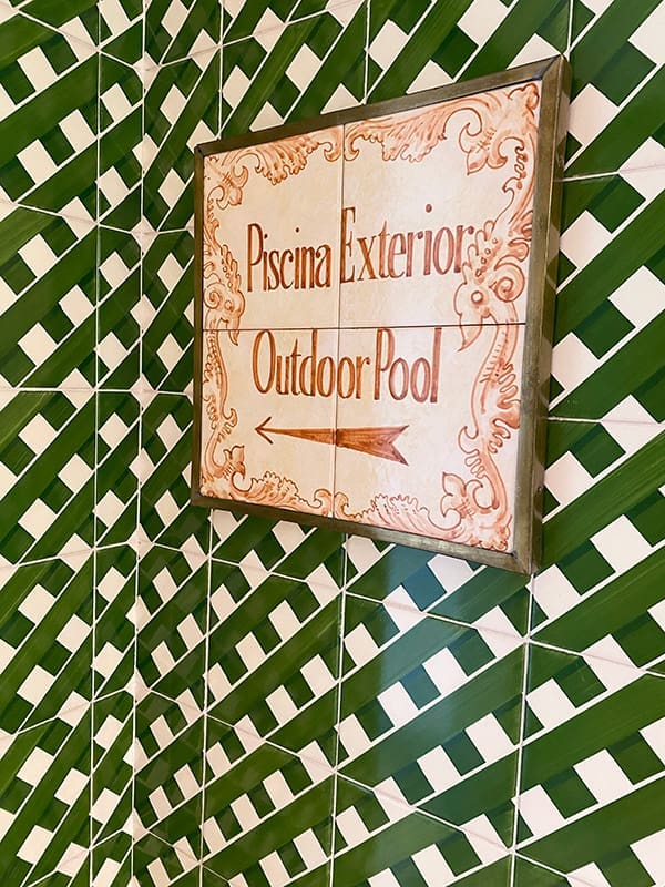 OLP outdoor pool sign