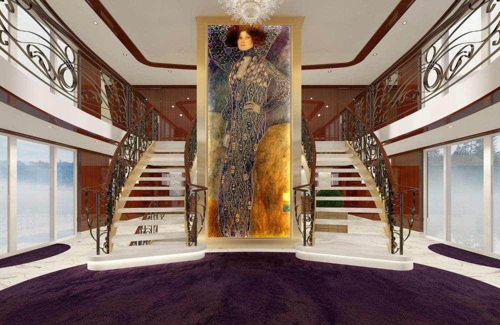 SS Emilie's interior design is inspired by Viennese artist Gustav Klimt's artworks
