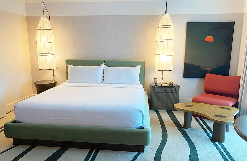 Executive King Ocean View guestroom at Sandbourne Santa Monica. Image: Cassie Tannenberg