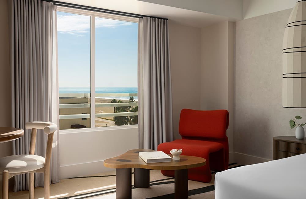 View of hotel room at Sandbourne Santa Monica. Image: Santa Monica Travel & Tourism