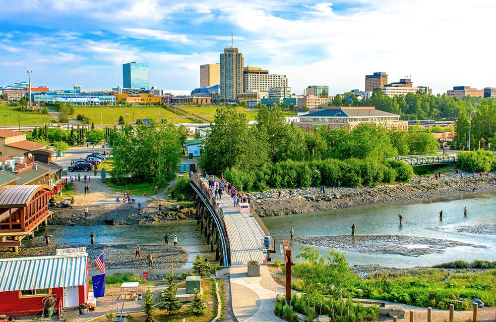 Ship Creek in Anchorage in the summertime. Image: Frank Flavin