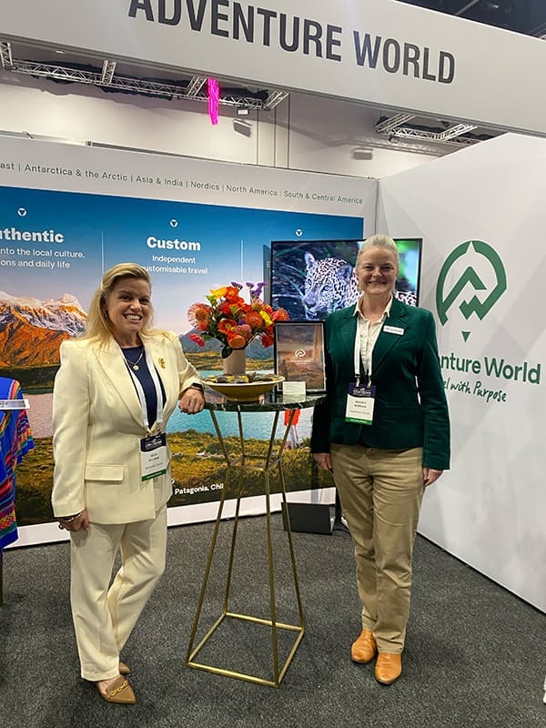 Adventure World booth at Cruise360 2025 tradeshow. Image: Cassie Tannenberg