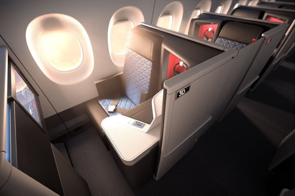 Delta One cabin on A350 aircraft