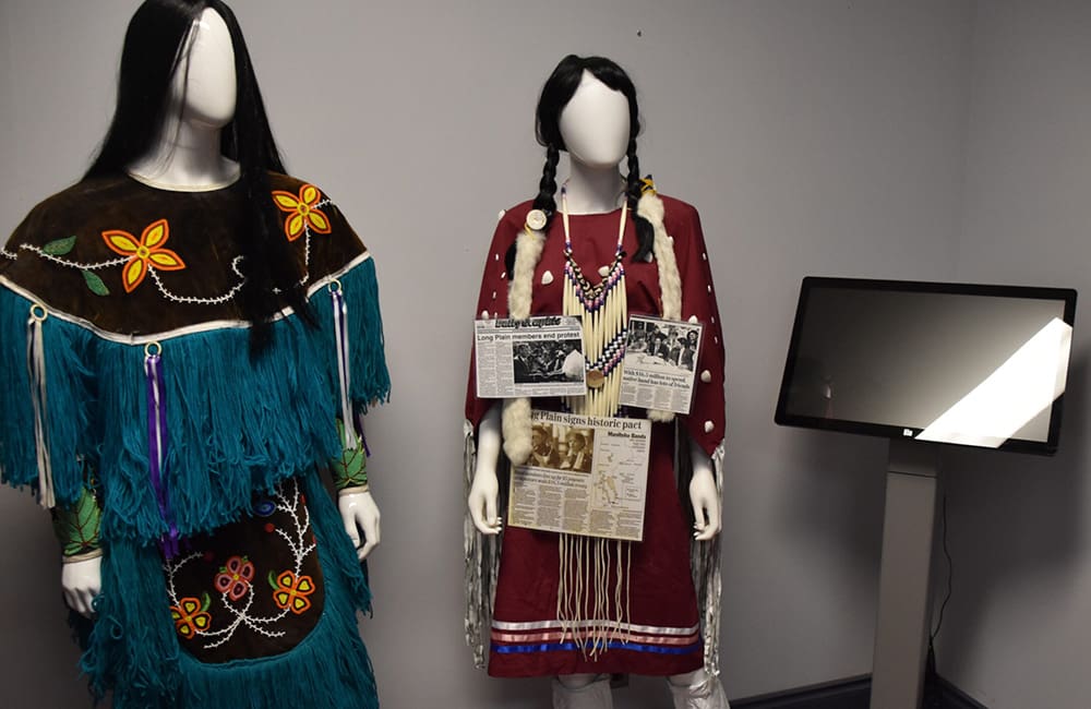 Indigenous apparel display at National Indigenous Residential School Museum of Canada
