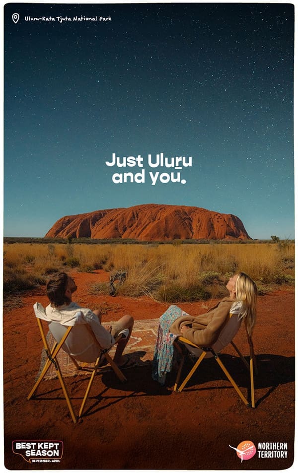 Tourism NT's 'Best Kept Season' OOH advertising.