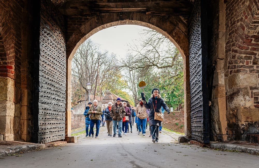 Tour group with guide at Kalemegdan Fortress in Belgrade. Image: AmaWaterways