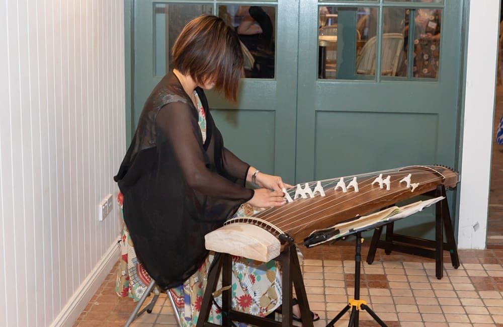 Local koto player at the Inside Travel Group event in Brisbane.