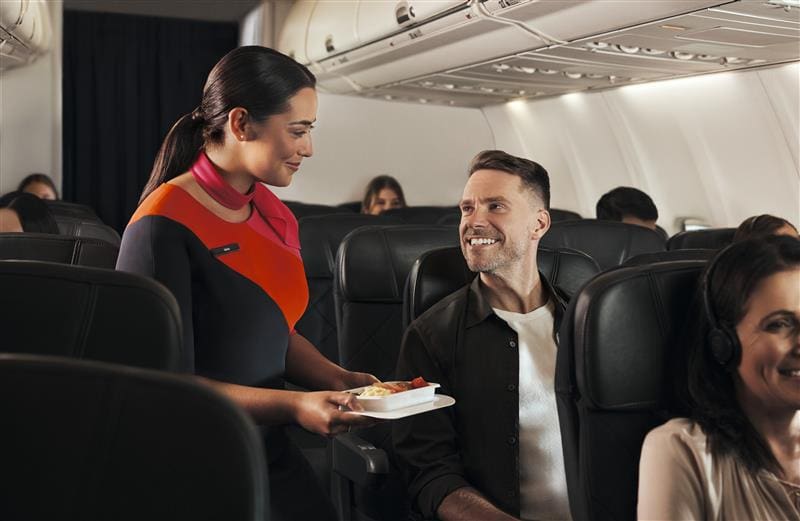 On board with Qantas.