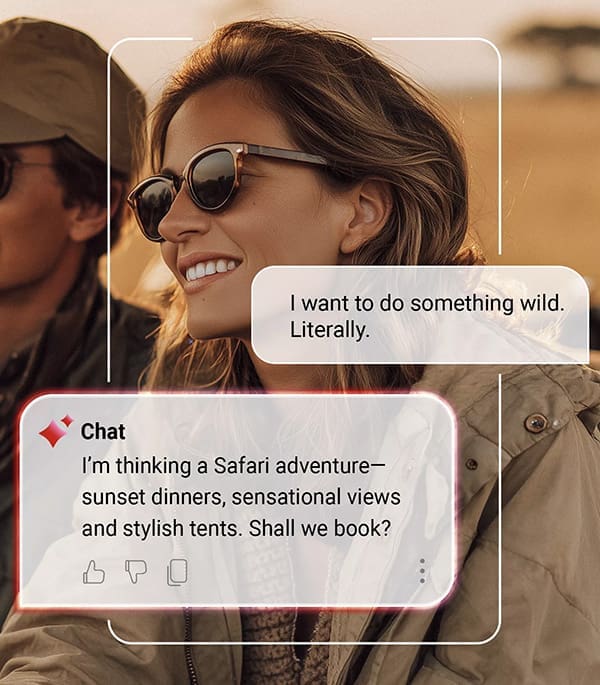 AI chat examples on mobile.