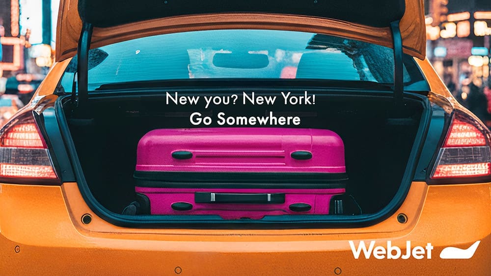 Example of Webjet's new 'Go Somewhere' campaign creative.