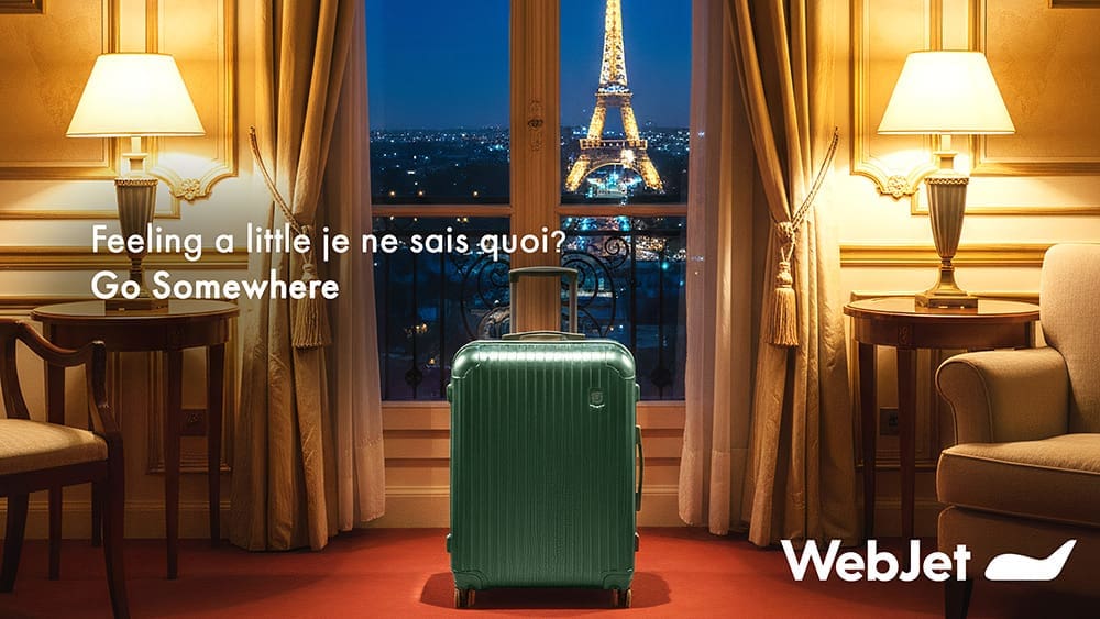 Example of Webjet's new 'Go Somewhere' campaign creative