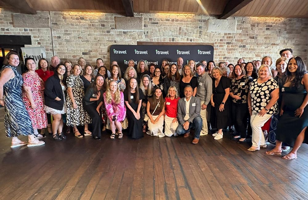 Group of head office, suppliers and advisors at the itravel 2025 Long Lunch in Sydney.
