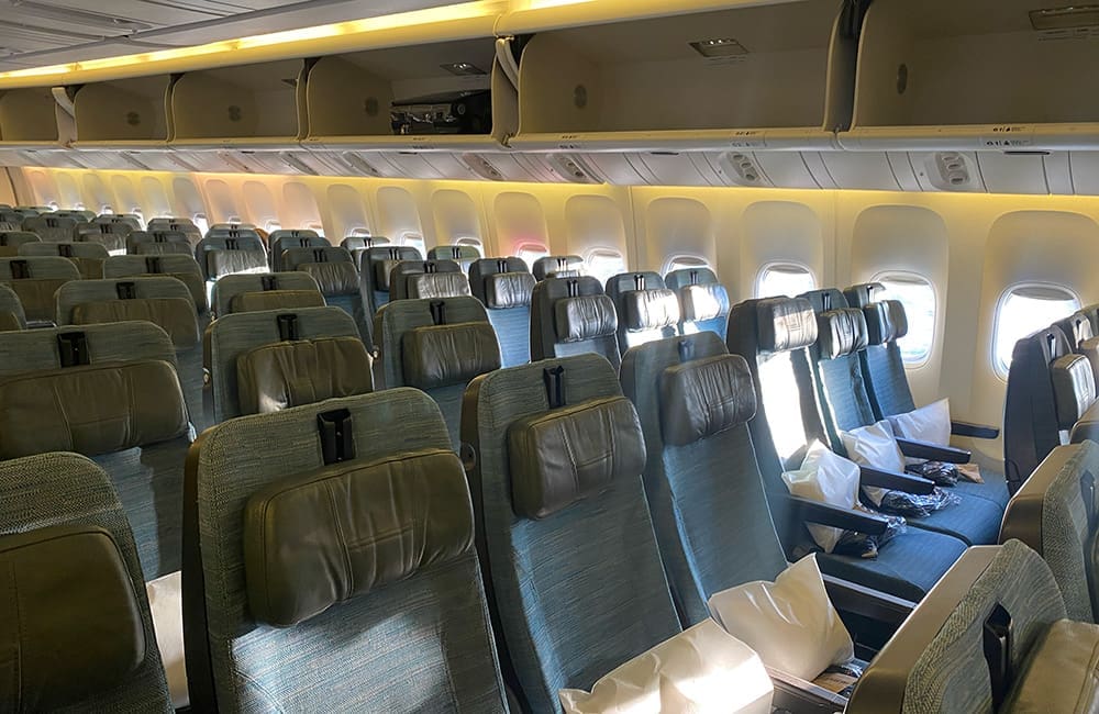 The Economy cabin aboard NZ28 from Auckland to Houston. Image: Cassie Tannenberg